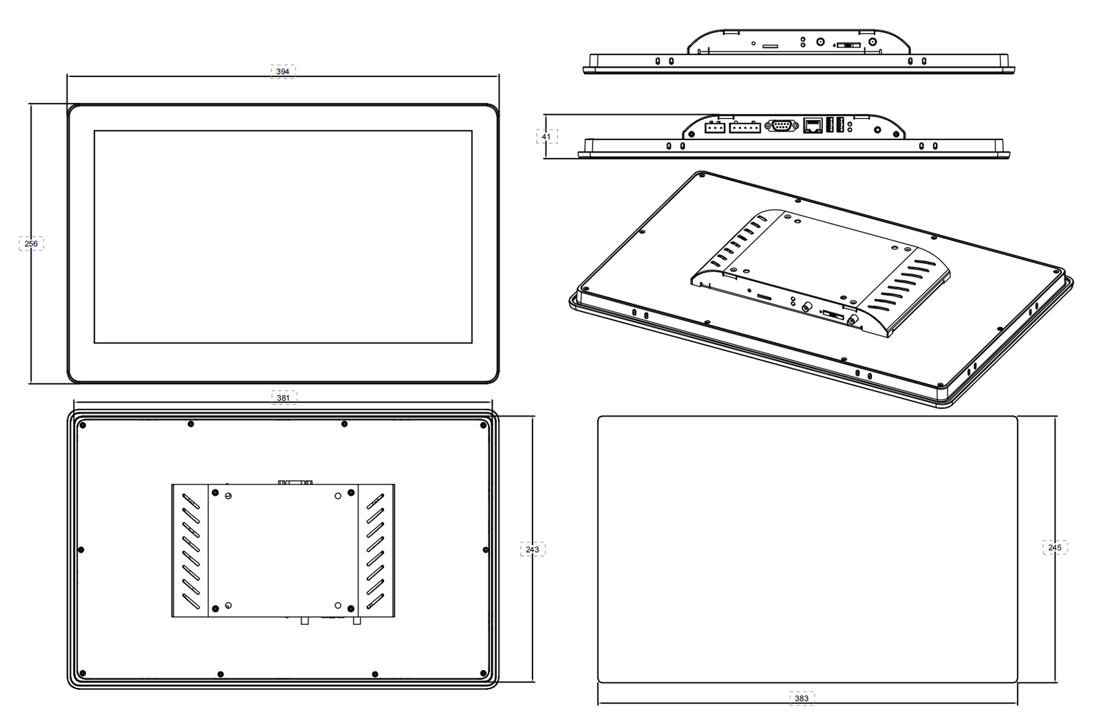 HT3000-D15 teknik ölçü çizimi