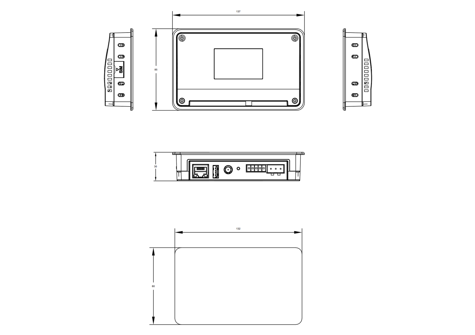 HT3000-D4 teknik ölçü çizimi